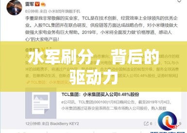 水军刷分，背后的驱动力